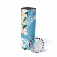 Aloha Hawaii Festive Skinny Tumbler Frangipani Lace Classic - Turquoise LT7 - Polynesian Pride