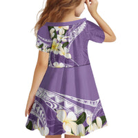 Aloha Hawaii Festive Family Matching Off Shoulder Short Dress and Hawaiian Shirt Frangipani Lace Classic - Lavender LT7 - Polynesian Pride