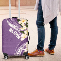 Aloha Hawaii Festive Luggage Cover Frangipani Lace Classic - Lavender LT7 Lavender - Polynesian Pride