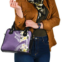 Aloha Hawaii Festive Shoulder Handbag Frangipani Lace Classic - Lavender