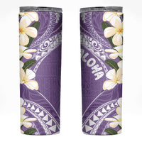 Aloha Hawaii Festive Skinny Tumbler Frangipani Lace Classic - Lavender LT7 Lavender - Polynesian Pride
