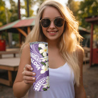 Aloha Hawaii Festive Skinny Tumbler Frangipani Lace Classic - Lavender LT7 - Polynesian Pride