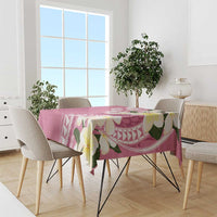 Aloha Hawaii Festive Tablecloth Frangipani Lace Classic - Rosy
