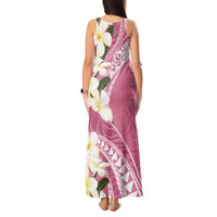 Aloha Hawaii Festive Tank Maxi Dress Frangipani Lace Classic - Rosy