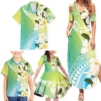 Aloha Hawaii Festive Family Matching Summer Maxi Dress and Hawaiian Shirt Frangipani Lace Classic - Summer Vibes LT7 - Polynesian Pride