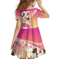 Aloha Hawaii Festive Family Matching Off Shoulder Short Dress and Hawaiian Shirt Frangipani Lace Classic - Spring Vibes LT7 - Polynesian Pride