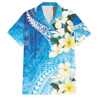Aloha Hawaii Festive Family Matching Long Sleeve Bodycon Dress and Hawaiian Shirt Frangipani Lace Classic - Oceanic LT7 Dad's Shirt - Short Sleeve Navy - Polynesian Pride