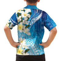 Aloha Hawaii Festive Family Matching Puletasi and Hawaiian Shirt Frangipani Lace Classic - Oceanic LT7 - Polynesian Pride
