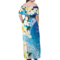 Aloha Hawaii Festive Off Shoulder Maxi Dress Frangipani Lace Classic - Oceanic LT7 - Polynesian Pride