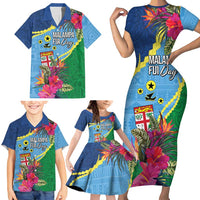Personalized Malampa Fiji Day Together We Grow Family Matching Short Sleeve Bodycon Dress and Hawaiian Shirt Special Tapa Mix LT7 - Polynesian Pride