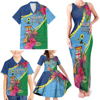 Personalized Malampa Fiji Day Together We Grow Family Matching Tank Maxi Dress and Hawaiian Shirt Special Tapa Mix LT7 - Polynesian Pride