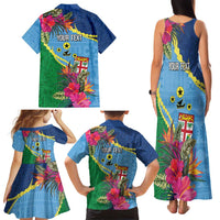 Personalized Malampa Fiji Day Together We Grow Family Matching Tank Maxi Dress and Hawaiian Shirt Special Tapa Mix LT7 - Polynesian Pride