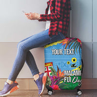 Personalized Malampa Fiji Day Together We Grow Luggage Cover Special Tapa Mix - Polynesian Pride