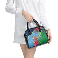 Personalized Malampa Fiji Day Together We Grow Shoulder Handbag Special Tapa Mix - Polynesian Pride