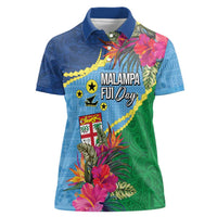 Personalized Malampa Fiji Day Together We Grow Women Polo Shirt Special Tapa Mix - Polynesian Pride