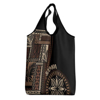 Samoa Siapo Motif Grocery Bag Classic Style - Black Ver
