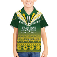 Cook Islands Rugby Custom Family Matching Tank Maxi Dress and Hawaiian Shirt Kuki Avaiki - Polynesian Pride