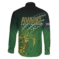 Cook Islands Rugby Kuki Avaiki Family Matching Off Shoulder Maxi Dress and Hawaiian Shirt Tribal Turtle LT7 - Polynesian Pride
