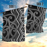 Maori Taniko Patterns Garden Flag Black Patiki Motifs Mix Whakairo Ngaru