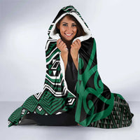Maori Taniko Patterns Hooded Blanket Pounamu Patiki Motifs Mix Whakairo Ngaru