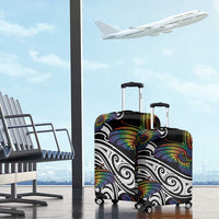 Aotearoa Takatapui Pride Luggage Cover Rainbow Butterfly - Free To Love