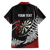 New Zealand Darts Personalised Family Matching Off The Shoulder Long Sleeve Dress and Hawaiian Shirt Silver Fern Dynamic LT7 - Polynesian Pride