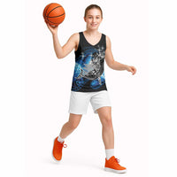 Maori Matariki Te Araroa Paikea Starry Basketball Jersey Tangaroa Whakatauki