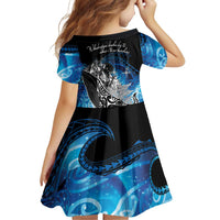 Maori Matariki Te Araroa Paikea Starry Family Matching Off Shoulder Short Dress and Hawaiian Shirt Tangaroa Whakatauki LT7 - Polynesian Pride