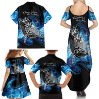 Maori Matariki Te Araroa Paikea Starry Family Matching Summer Maxi Dress and Hawaiian Shirt Tangaroa Whakatauki LT7 - Polynesian Pride