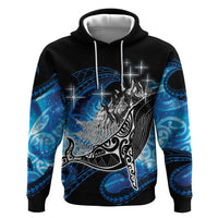 Maori Matariki Te Araroa Paikea Starry Zip Hoodie Tangaroa Whakatauki