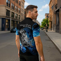 Maori Matariki Te Araroa Paikea Starry Zipper Polo Shirt Tangaroa Whakatauki