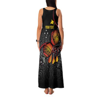 Personalized Papua New Guinea Milne Bay Family Matching Tank Maxi Dress and Hawaiian Shirt Bagi Necklace Mix Lime Pot Grunge LT7 - Polynesian Pride