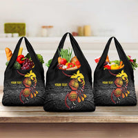 Personalized Papua New Guinea Milne Bay Grocery Bag Bagi Necklace Mix Lime Pot Grunge
