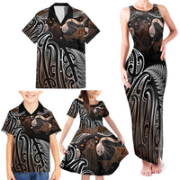Aotearoa Maori - Australia Indigenous Family Matching Tank Maxi Dress and Hawaiian Shirt Koiri Whakairo Mix Aboriginal Art LT7 - Polynesian Pride