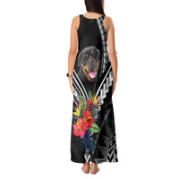 Personalised Polynesian Dog Tank Maxi Dress Rottweiler With Polynesia Pattern Curve Style LT7 - Polynesian Pride