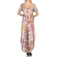 Christmas Aloha Hawaii Tiki Family Matching Summer Maxi Dress and Hawaiian Shirt Hibiscus Spring Colors LT7 - Polynesian Pride
