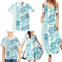 Christmas Aloha Hawaii Tiki Family Matching Summer Maxi Dress and Hawaiian Shirt Hibiscus Summer Colors LT7 - Polynesian Pride