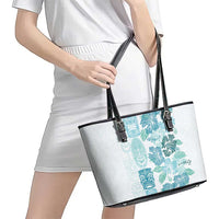 Christmas Aloha Hawaii Tiki Leather Tote Bag Hibiscus Summer Colors LT7 - Polynesian Pride