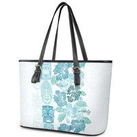 Christmas Aloha Hawaii Tiki Leather Tote Bag Hibiscus Summer Colors LT7 - Polynesian Pride