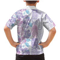 Christmas Aloha Hawaii Tiki Family Matching Mermaid Dress and Hawaiian Shirt Hibiscus Winter Colors LT7 - Polynesian Pride