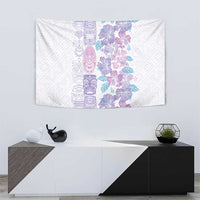 Christmas Aloha Hawaii Tiki Tapestry Hibiscus Winter Colors - Polynesian Pride