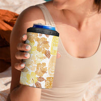 Christmas Aloha Hawaii Tiki 4 in 1 Can Cooler Tumbler Hibiscus Autumn Colors - Polynesian Pride