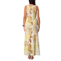 Christmas Aloha Hawaii Tiki Family Matching Tank Maxi Dress and Hawaiian Shirt Hibiscus Autumn Colors LT7 - Polynesian Pride