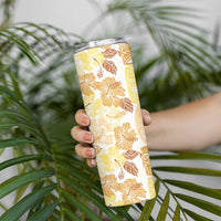 Christmas Aloha Hawaii Tiki Skinny Tumbler Hibiscus Autumn Colors - Polynesian Pride