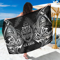 New Zealand Rugby Sarong 2023 World Cup Aotearoa Haka Face LT7 One Size 44 x 66 inches Black - Polynesian Pride