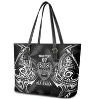 New Zealand Rugby Leather Tote Bag 2023 World Cup Aotearoa Create History LT7 - Polynesian Pride