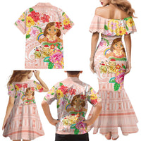 Aloha Hawaii Family Matching Mermaid Dress and Hawaiian Shirt Kawaii Mele Kalikimaka - Pastel Fever LT7 - Polynesian Pride