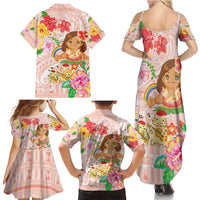 Aloha Hawaii Family Matching Summer Maxi Dress and Hawaiian Shirt Kawaii Mele Kalikimaka - Pastel Fever LT7 - Polynesian Pride