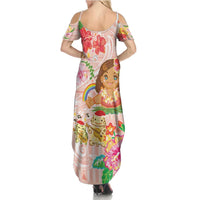 Aloha Hawaii Family Matching Summer Maxi Dress and Hawaiian Shirt Kawaii Mele Kalikimaka - Pastel Fever LT7 - Polynesian Pride