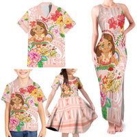 Aloha Hawaii Family Matching Tank Maxi Dress and Hawaiian Shirt Kawaii Mele Kalikimaka - Pastel Fever LT7 - Polynesian Pride